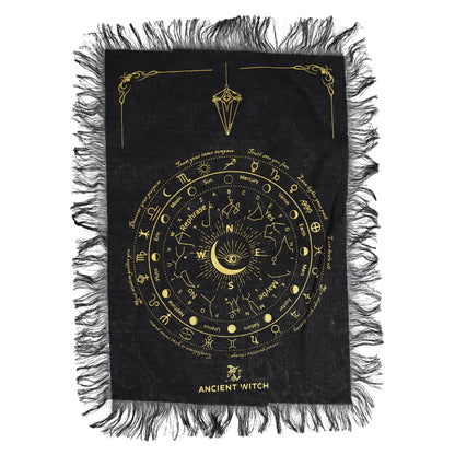 Pendelunterlage „Antike Hexe“ – Auge · Schwarz und Gold