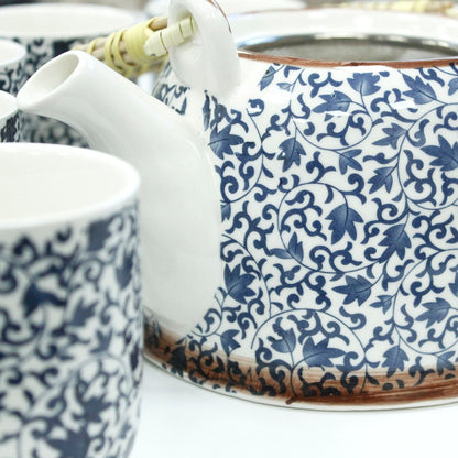 Kräutertee-Set – Blaues Muster
