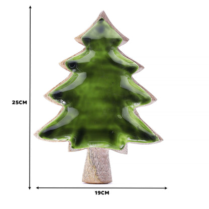 Emaillierte Schale in Baumform 25 x 19 cm