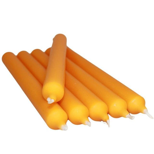 Orangefarbene Tischkerzen (100 Stück)