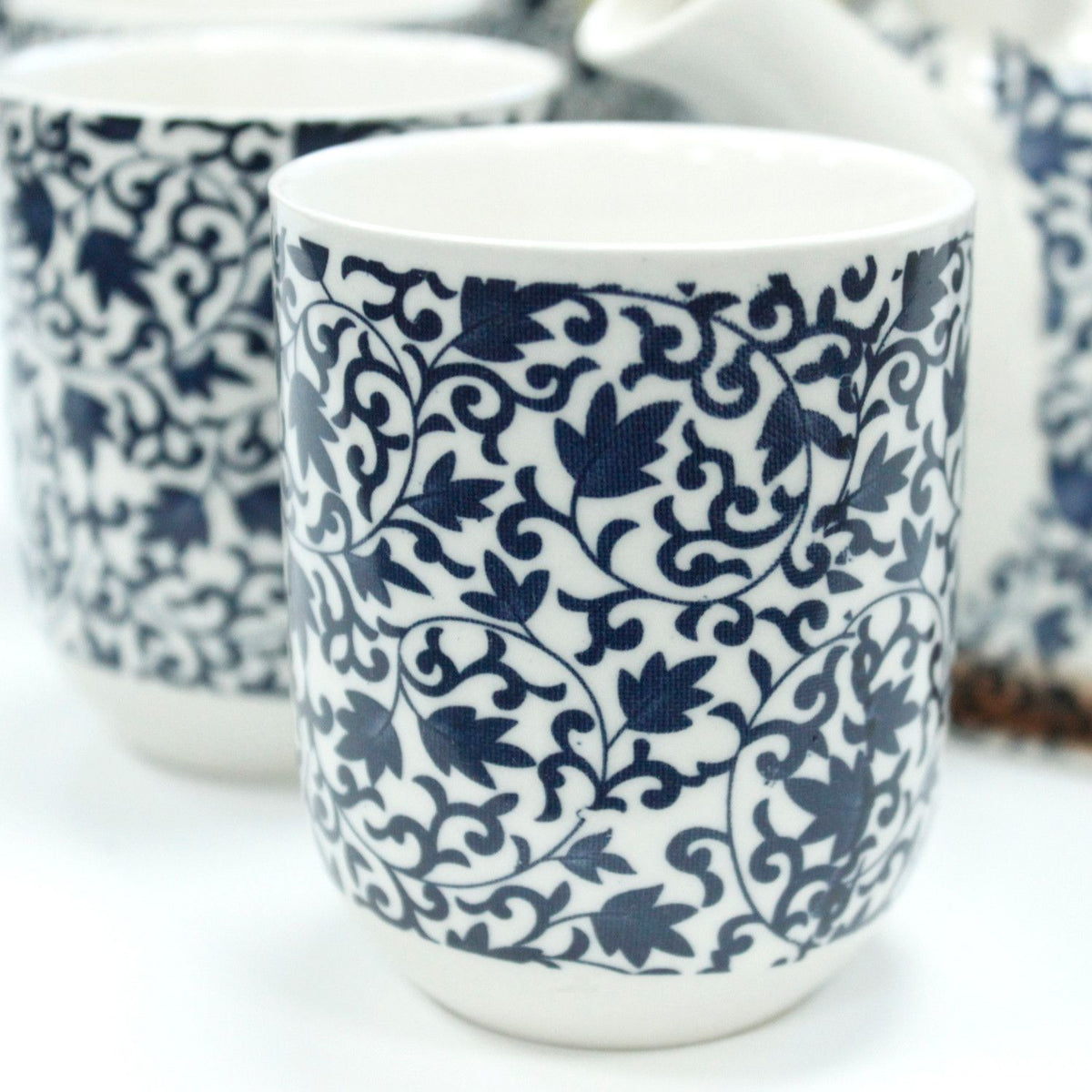 Kräutertee-Set – Blaues Muster