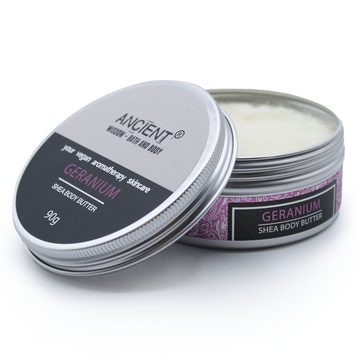 Aromatherapie Shea Körperbutter 90 g – Geranie