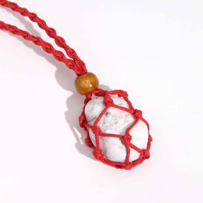 Mineral-Anhängerkordel, 45 cm – Rot