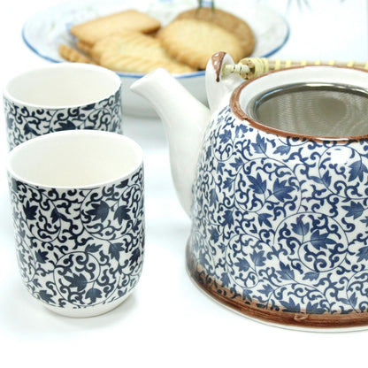 Kräutertee-Set – Blaues Muster