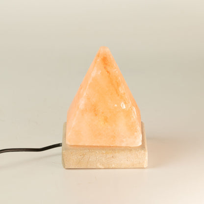 USB-Salzlampe Pyramide, 9 cm – weißes Licht
