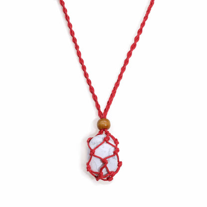 Mineral-Anhängerkordel, 45 cm – Rot