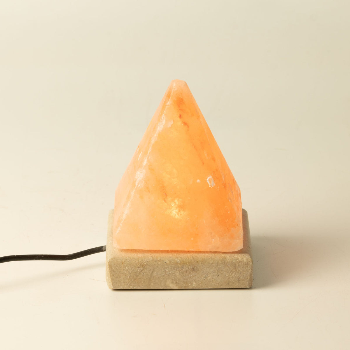 USB-Salzlampe Pyramide, 9 cm – weißes Licht