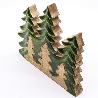 3 Bäume (3D) – Holzdekoration 20 x 23 cm